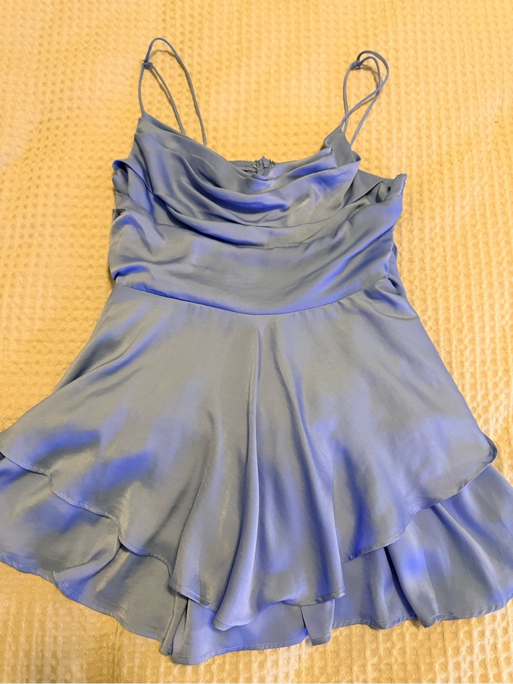 Women’s Lilac Cowl Neck Mini Dress with Spaghetti Straps